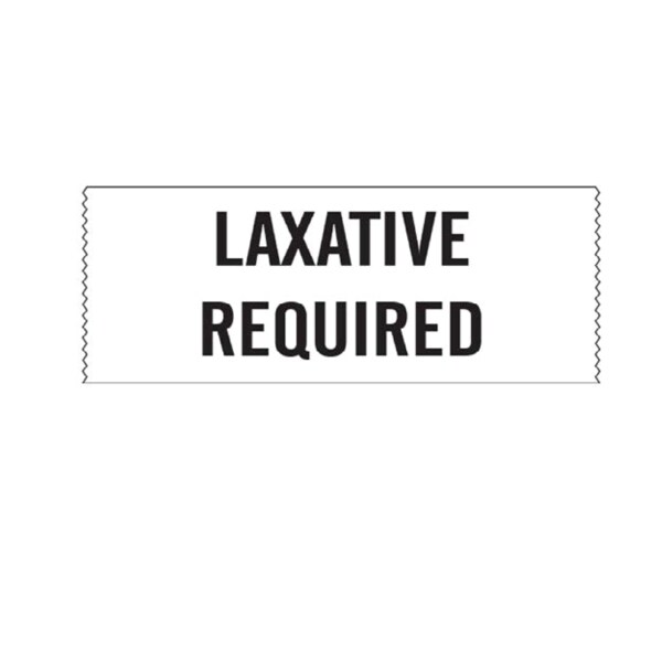 Printed Chart Tape - Laxative Required